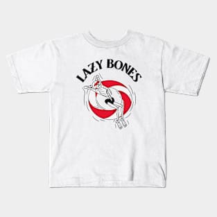 Lazy Bones Skeleton Vacation Lounge Kids T-Shirt